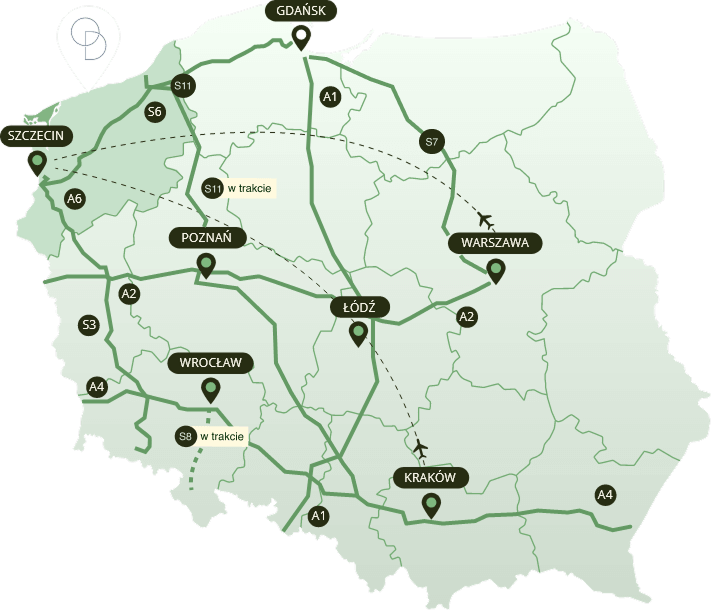 Odległości do Osady Dziwnówek